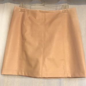 Light Pink Leather Skirt